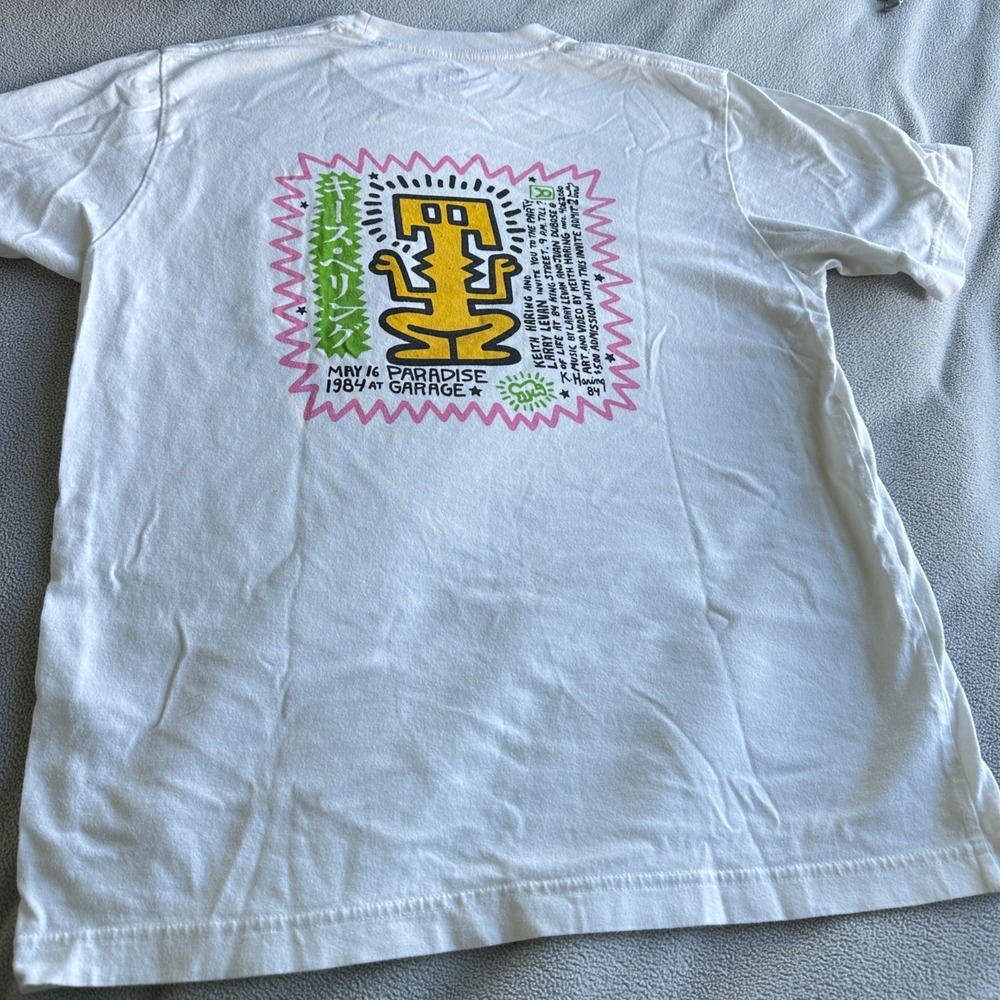Uniqlo Keith Haring Shirt Mens Small Tshirt Knit Logo Pocket